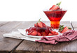 Strawberry Jello on white