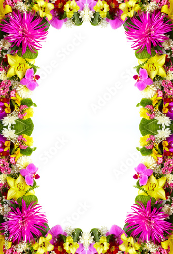 Photo: Floral greeting card with beautiful flowers. Floral greeting card with beautiful flowers.