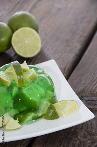 Photo: Lime Jello with fresh fruits Lime Jello with fresh fruits