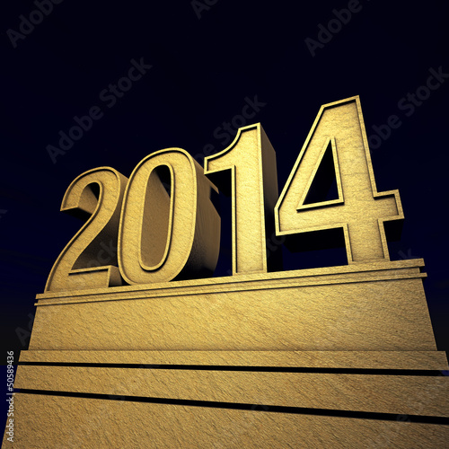 Illustration: 2014 Silvester in gold 2014 Silvester in gold