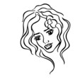 Vektor: woman face woman face