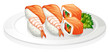 A plate full of sushi