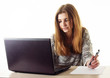 business woman with notebook