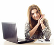 business woman with notebook