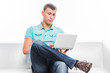 Photo: young and handsome men to shop online young and handsome men to shop online
