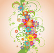 Spring floral border