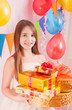 Birthday girl and gifts