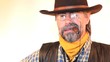 portrait of cowboy smoking cigar