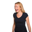 Frau zeigt Emotion