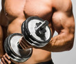 Photo: man working out with dumbbells man working out with dumbbells