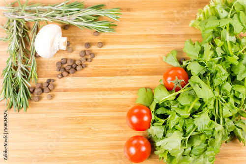 Photo: Herbs and vegetables Herbs and vegetables