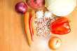Assortment of vegetables for cooking