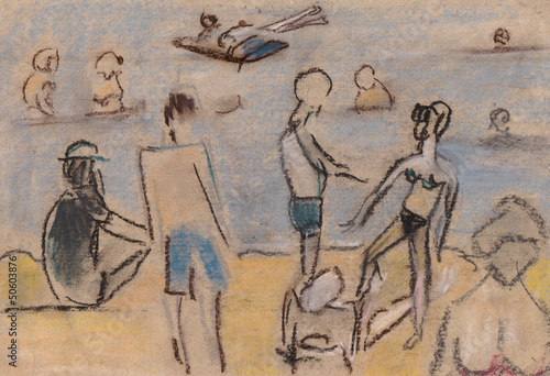 Illustration: On a beach On a beach