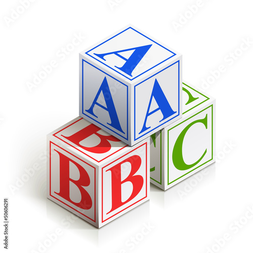 Vector: brick abc vector illustration isolated on white background brick abc vector illustration isolated on white background
