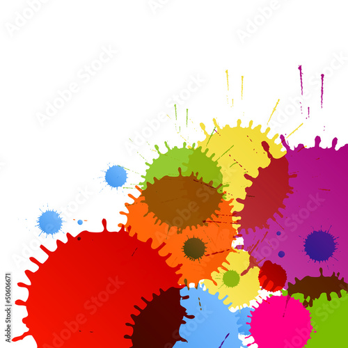 Vector: Abstract paint color splashes detailed background illustration Abstract paint color splashes detailed background illustration