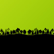 Forest trees silhouettes landscape ecology illustration backgrou