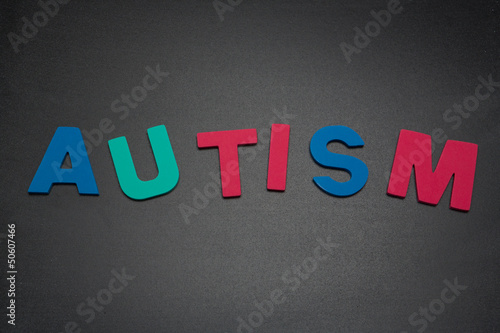 Photo: Autism spelled out in colourful letters Autism spelled out in colourful letters