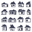 houses icons set