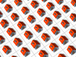 Red roofed 3d houses