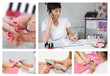 Collage of nail salon situations
