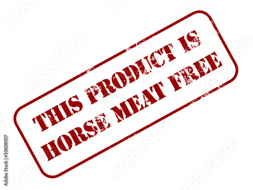 Illustration: Horse meat free food stamp Horse meat free food stamp