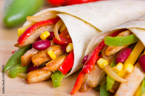 Photo: Mexican fajitas (tortilla wrap) Mexican fajitas (tortilla wrap)
