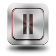 Pause aluminum glossy icon