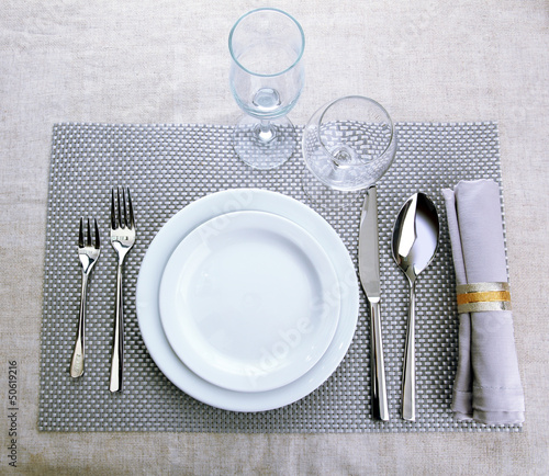 Photo: Table setting, close up Table setting, close up