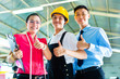 Worker, manager and designer in Chinese factory