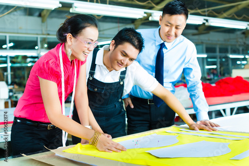 Photo: Worker, Dressmaker and CEO in a factory Worker, Dressmaker and CEO in a factory