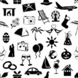 doodle holiday and events seamless pattern