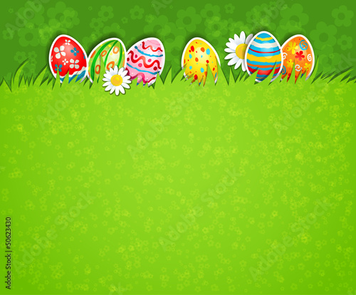 Vector: Easter green background Easter green background