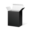 Software Package Box Opened Black Inside White