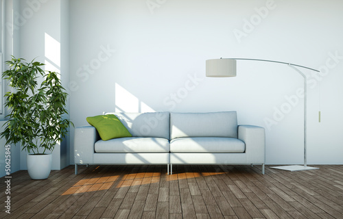 Photo: weisses Sofa mit Lampe weisses Sofa mit Lampe