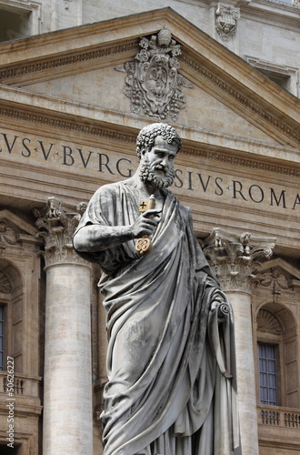Photo: Statue of Saint Peter the Apostle in Rome, Italy Statue of Saint Peter the Apostle in Rome, Italy