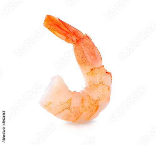 Photo: Shrimp. Prawn isolated on a White Background. Seafood Shrimp. Prawn isolated on a White Background. Seafood