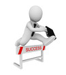 3d businessman jumps