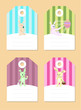 stickers with rabbits