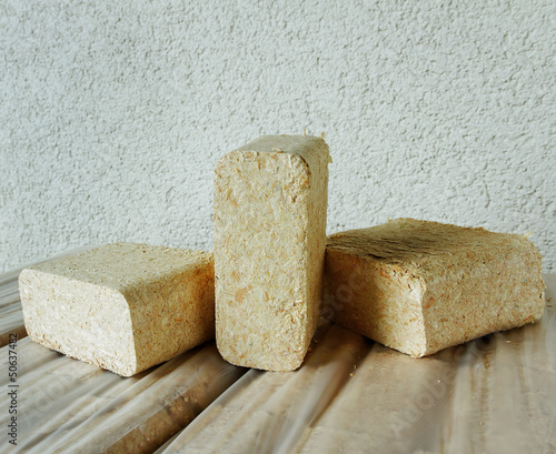 Photo: Wood briquettes. Wood briquettes.