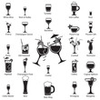 Glass set. Vector illustration.