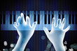 hand playing piano
