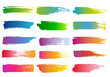 Vektor: watercolor brush strokes, vector set watercolor brush strokes, vector set