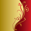 Vector: Floral gold background Floral gold background