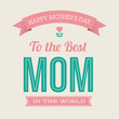 Vector: Happy mothers day card vintage retro type font Happy mothers day card vintage retro type font