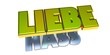 3D Goldzeichen - Liebe - Hass