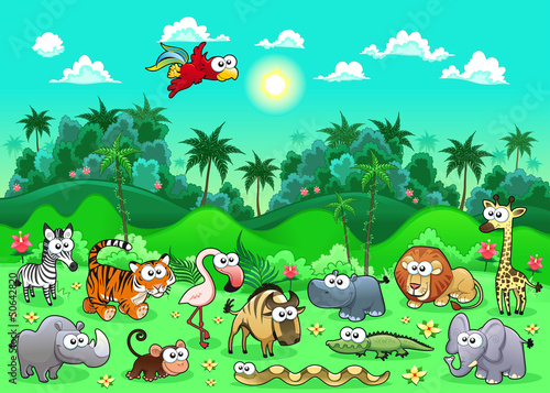 Vector: Jungle Animals. Jungle Animals.