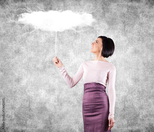 Photo: Girl with cloud Girl with cloud