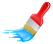 Vettoriale: Cartoon paint brush painting Cartoon paint brush painting