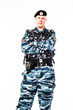 police special squad officer in full ammunition
