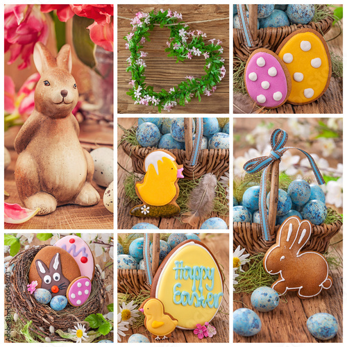 Colorful easter collage